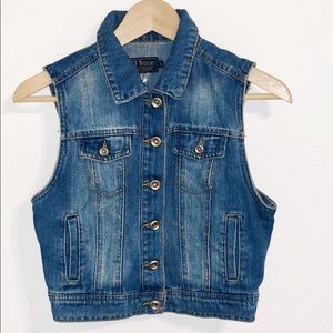 Cropped Denim Vest - Size Small - NWT